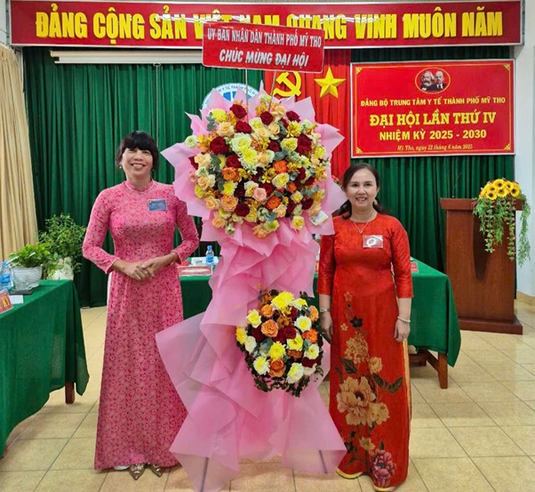 ĐẠI HỘI ĐẢNG BỘ TRUNG TÂM Y TẾ THÀNH PHỐ MỸ THO LẦN THỨ IV NHIỆM KỲ 2025 -2030